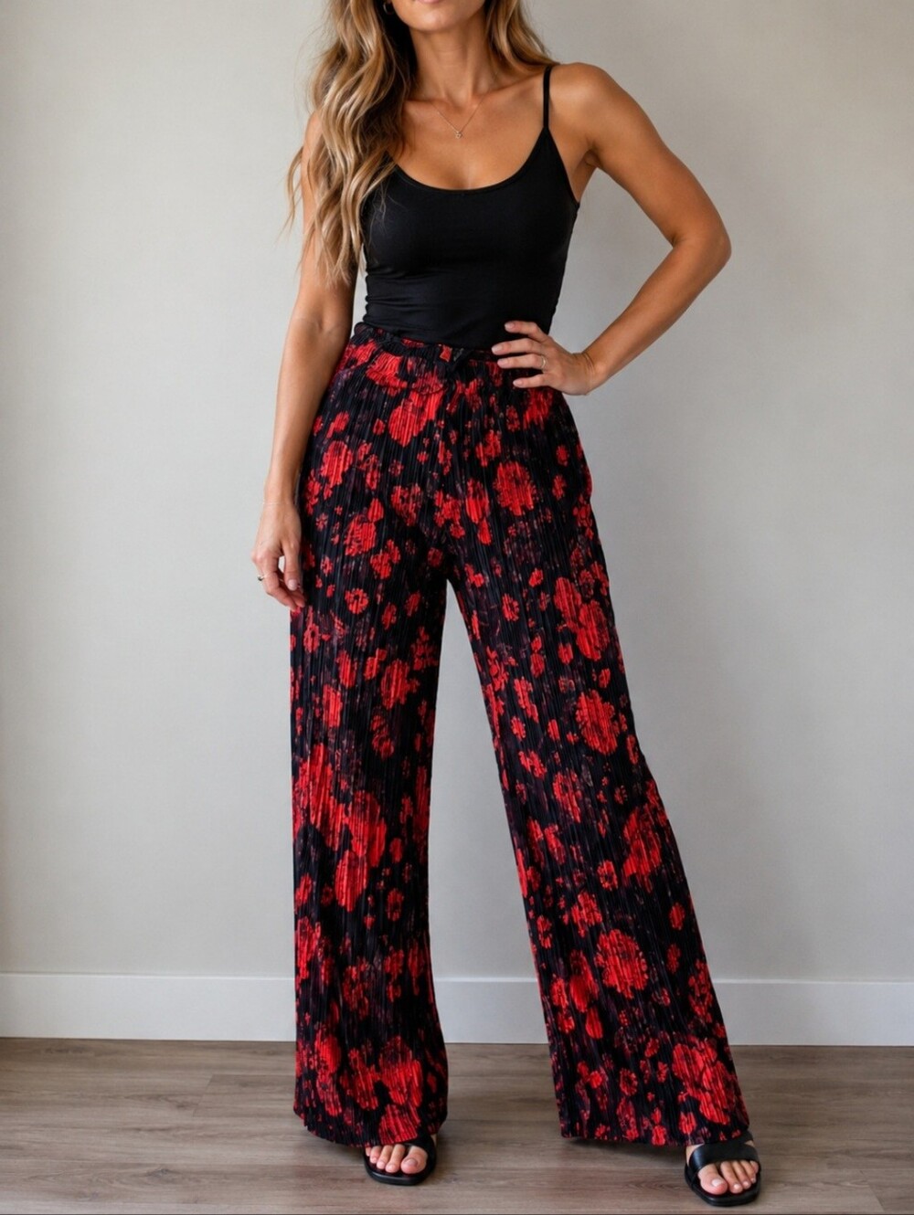 Harem pants pull on roses dark romantic oversized y2k vampire whimsigoth LG
